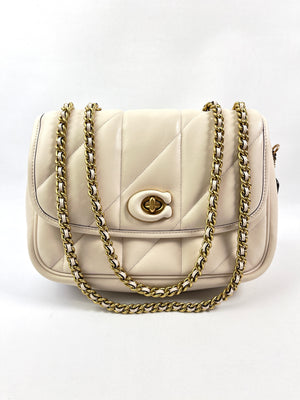 COACH - MADISON QUILTED PILLOW LEATHER BAG IN CHALK
