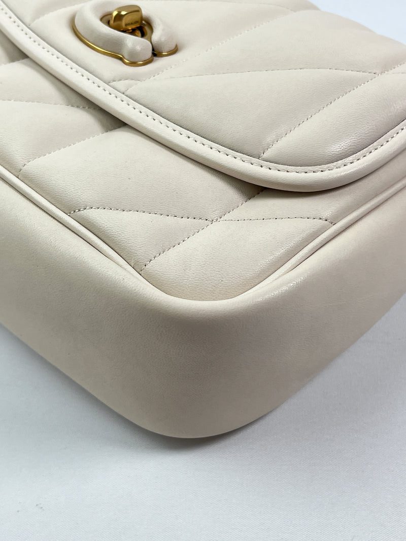 COACH - MADISON QUILTED PILLOW LEATHER BAG IN CHALK