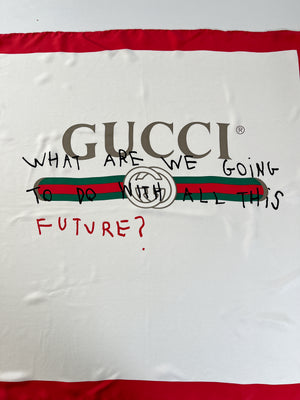 GUCCI - FUTURE FOULARD SCARF IN WHITE