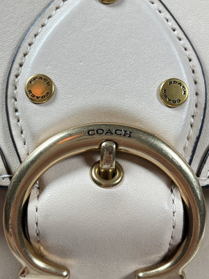 COACH - BEAT SADDLE BAG IN IVORY LEATHER
