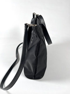 FENDI - ZUCCA LOGO NYLON 2-WAY BLACK HANDBAG