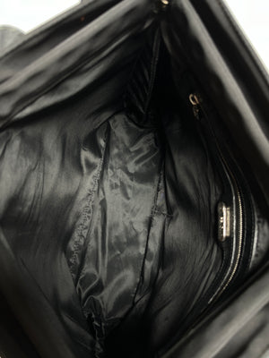 FENDI - ZUCCA LOGO NYLON 2-WAY BLACK HANDBAG