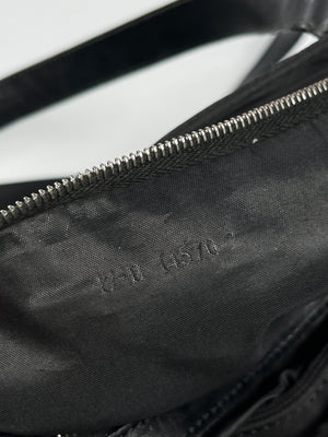 FENDI - ZUCCA LOGO NYLON 2-WAY BLACK HANDBAG