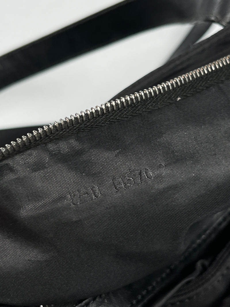 FENDI - ZUCCA LOGO NYLON 2-WAY BLACK HANDBAG