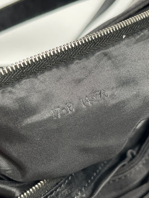 FENDI - ZUCCA LOGO NYLON 2-WAY BLACK HANDBAG