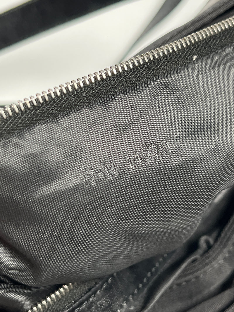 FENDI - ZUCCA LOGO NYLON 2-WAY BLACK HANDBAG