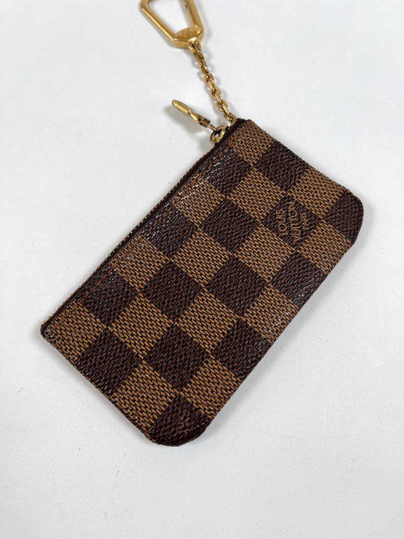 LOUIS VUITTON - KEY CLES KEY POUCH IN DAMIER EBENE CANVAS