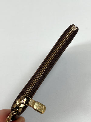 LOUIS VUITTON - KEY CLES KEY POUCH IN DAMIER EBENE CANVAS
