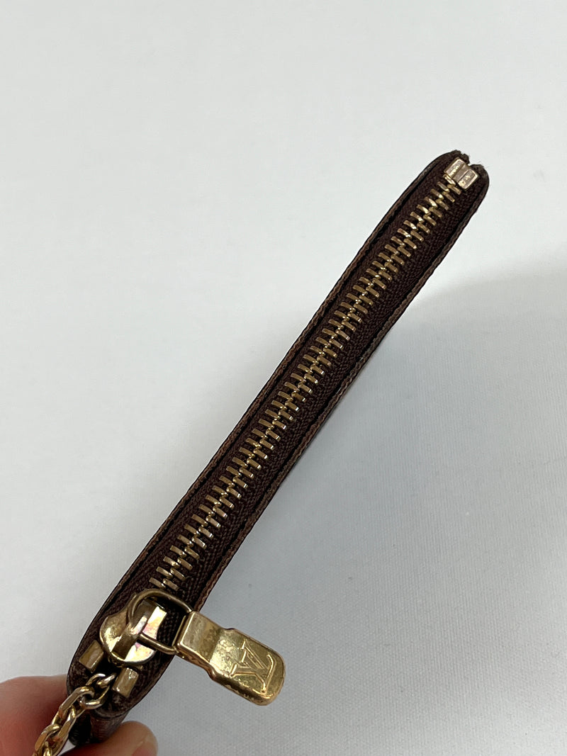LOUIS VUITTON - KEY CLES KEY POUCH IN DAMIER EBENE CANVAS