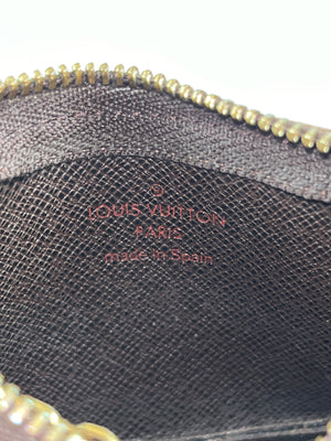 LOUIS VUITTON - KEY CLES KEY POUCH IN DAMIER EBENE CANVAS
