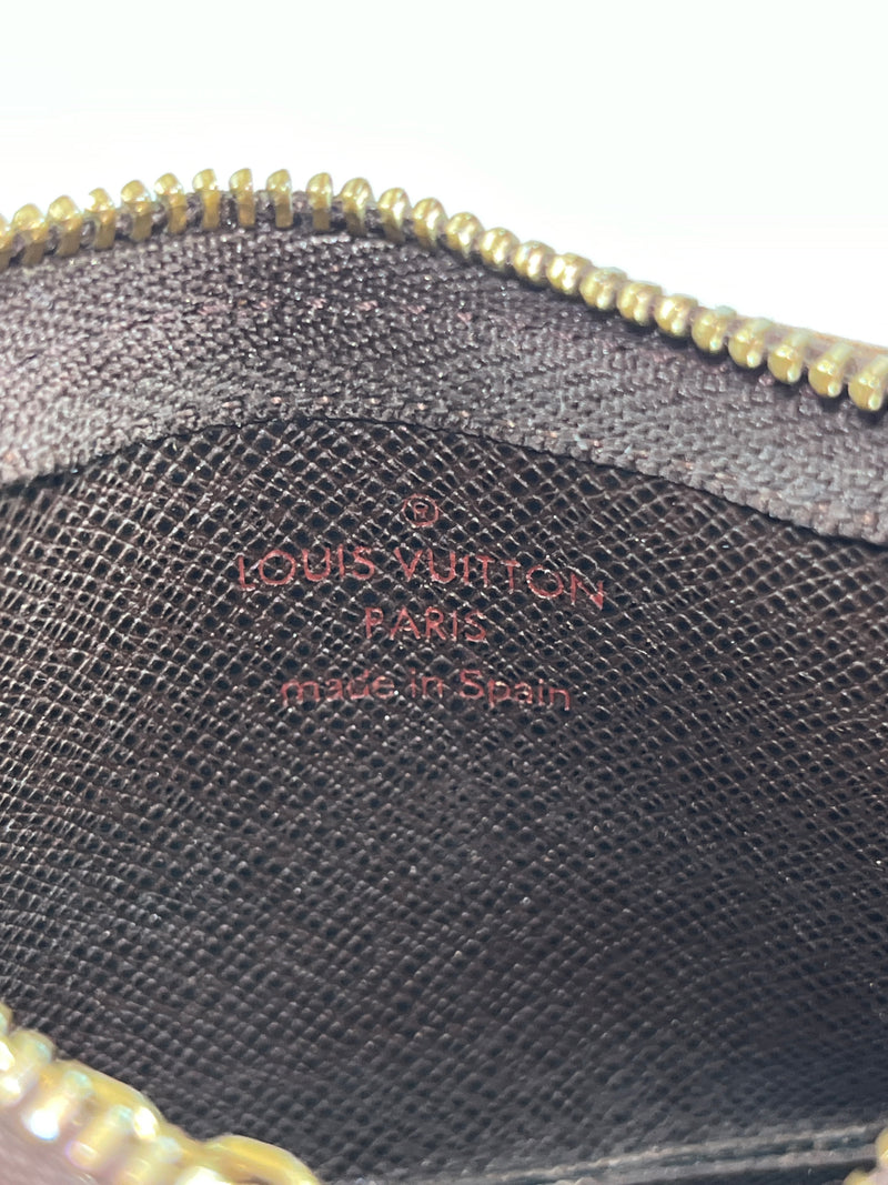 LOUIS VUITTON - KEY CLES KEY POUCH IN DAMIER EBENE CANVAS