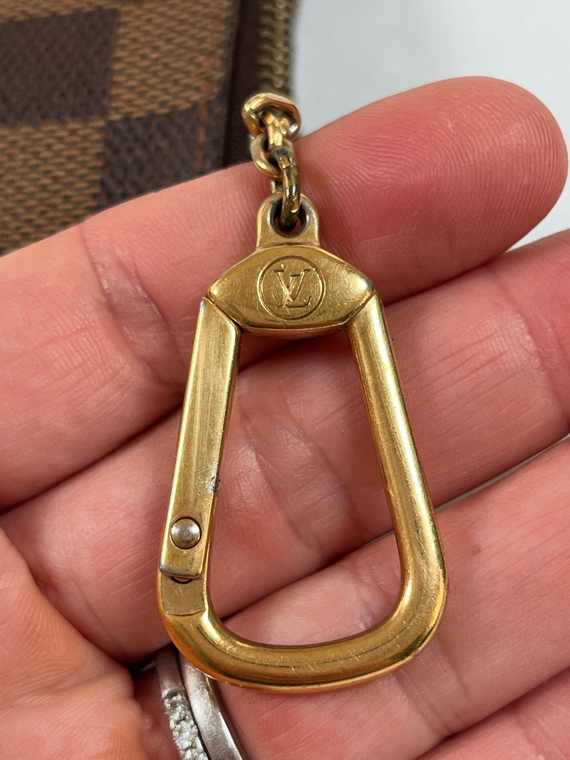 LOUIS VUITTON - KEY CLES KEY POUCH IN DAMIER EBENE CANVAS