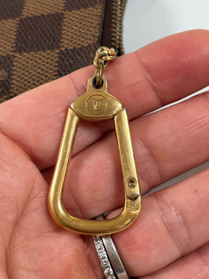 LOUIS VUITTON - KEY CLES KEY POUCH IN DAMIER EBENE CANVAS