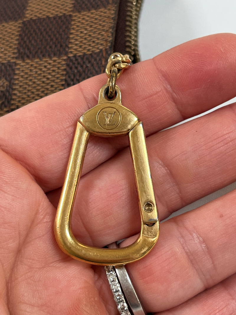 LOUIS VUITTON - KEY CLES KEY POUCH IN DAMIER EBENE CANVAS