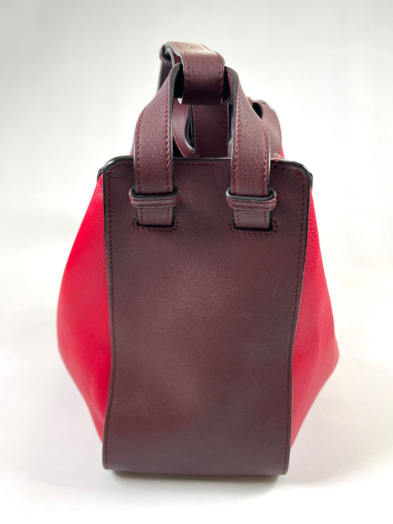 LOEWE - SMALL HAMMOCK BAG BURGUNDY & RED