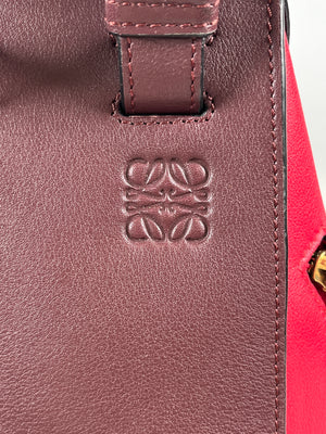 LOEWE - SMALL HAMMOCK BAG BURGUNDY & RED