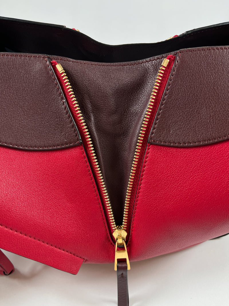 LOEWE - SMALL HAMMOCK BAG BURGUNDY & RED