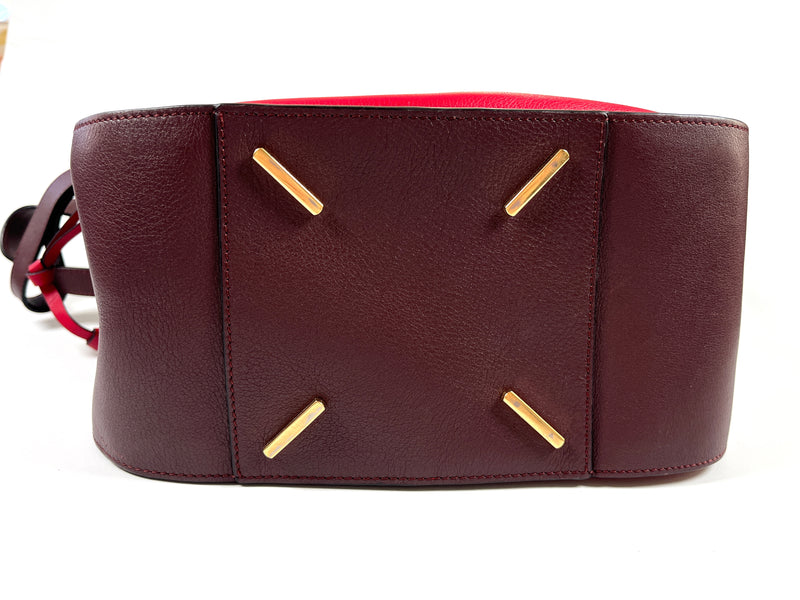 LOEWE - SMALL HAMMOCK BAG BURGUNDY & RED
