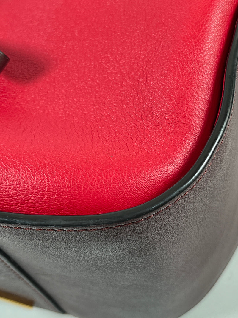 LOEWE - SMALL HAMMOCK BAG BURGUNDY & RED
