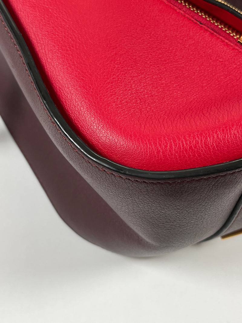 LOEWE - SMALL HAMMOCK BAG BURGUNDY & RED