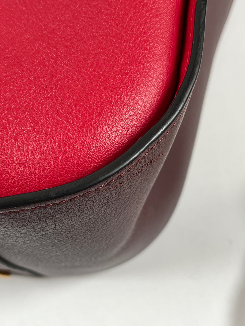 LOEWE - SMALL HAMMOCK BAG BURGUNDY & RED