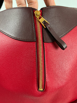 LOEWE - SMALL HAMMOCK BAG BURGUNDY & RED