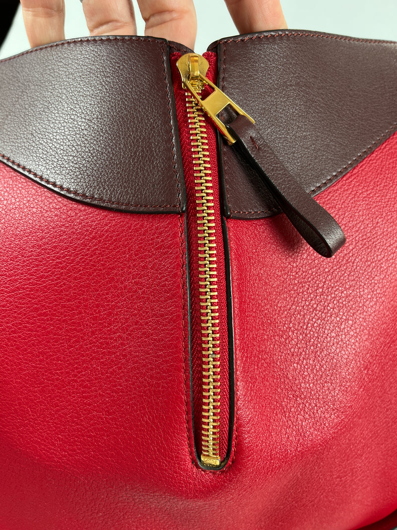 LOEWE - SMALL HAMMOCK BAG BURGUNDY & RED