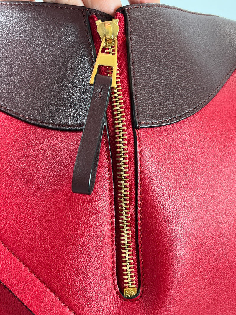 LOEWE - SMALL HAMMOCK BAG BURGUNDY & RED