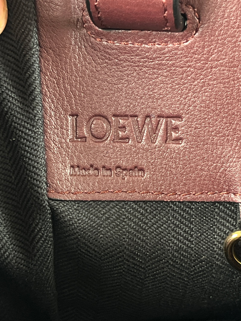 LOEWE - SMALL HAMMOCK BAG BURGUNDY & RED