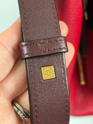 LOEWE - SMALL HAMMOCK BAG BURGUNDY & RED