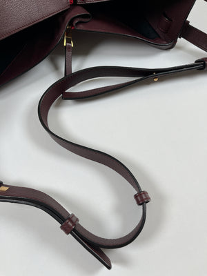 LOEWE - SMALL HAMMOCK BAG BURGUNDY & RED