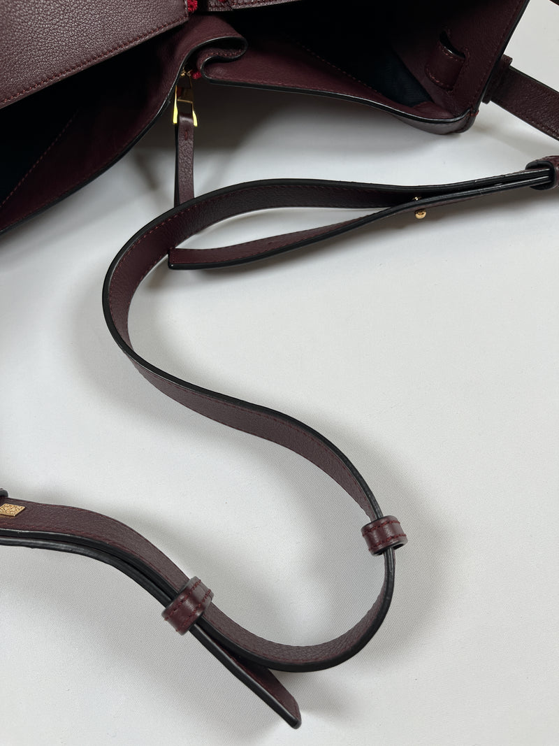 LOEWE - SMALL HAMMOCK BAG BURGUNDY & RED