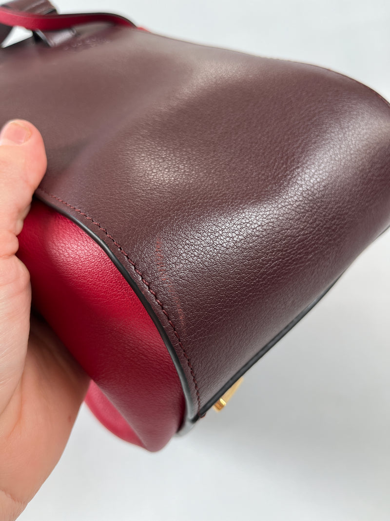 LOEWE - SMALL HAMMOCK BAG BURGUNDY & RED