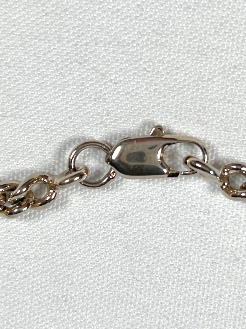 GUCCI - INTERLOCKING SILVER TONE CHAIN BRACELET
