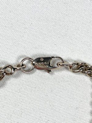 GUCCI - INTERLOCKING SILVER TONE CHAIN BRACELET