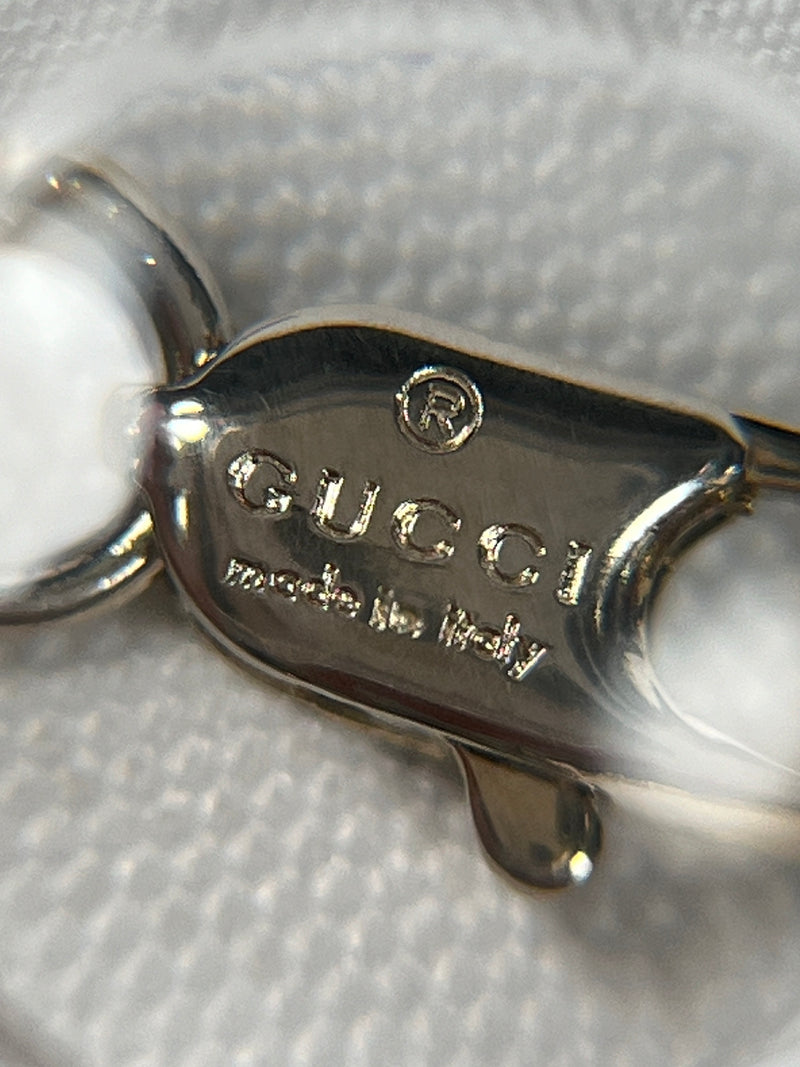 GUCCI - INTERLOCKING SILVER TONE CHAIN BRACELET