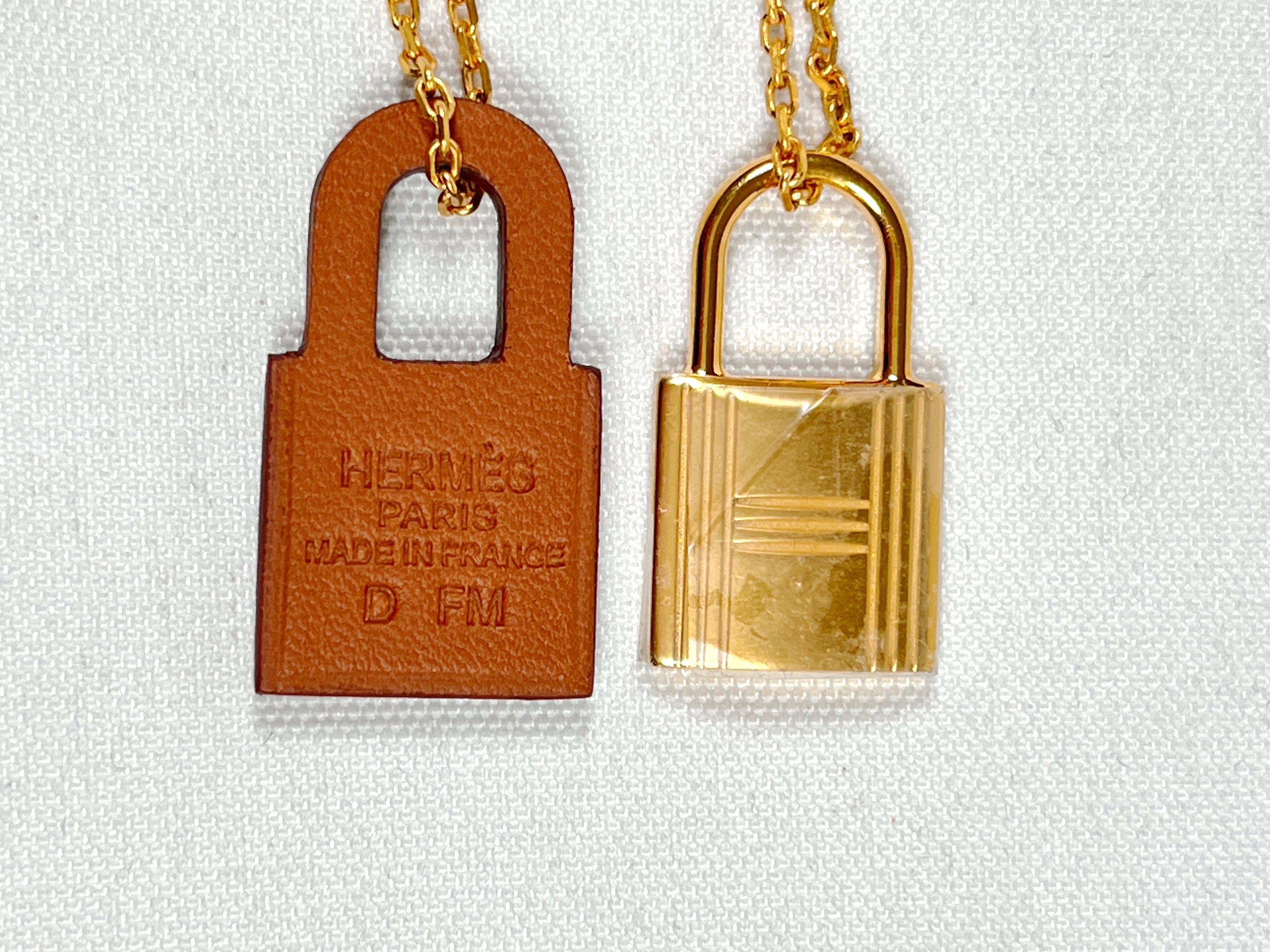 Hermes Kelly Lock Necklace Hermes 18K Rose Gold Pink Sapphires