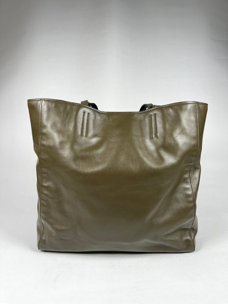 MIU MIU - DARK GREEN VITELLO LUX TOTE