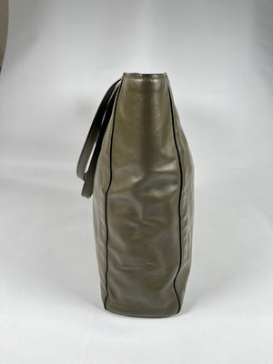 MIU MIU - DARK GREEN VITELLO LUX TOTE