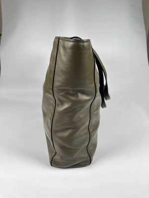 MIU MIU - DARK GREEN VITELLO LUX TOTE