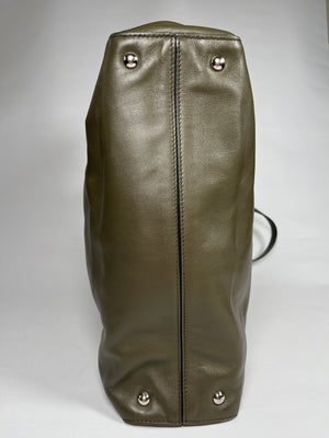 MIU MIU - DARK GREEN VITELLO LUX TOTE