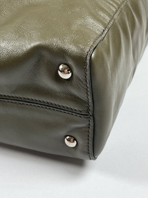 MIU MIU - DARK GREEN VITELLO LUX TOTE