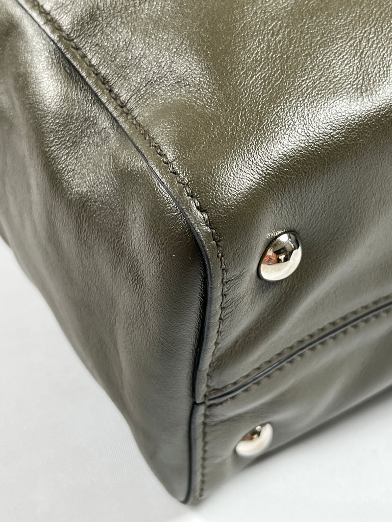 MIU MIU - DARK GREEN VITELLO LUX TOTE