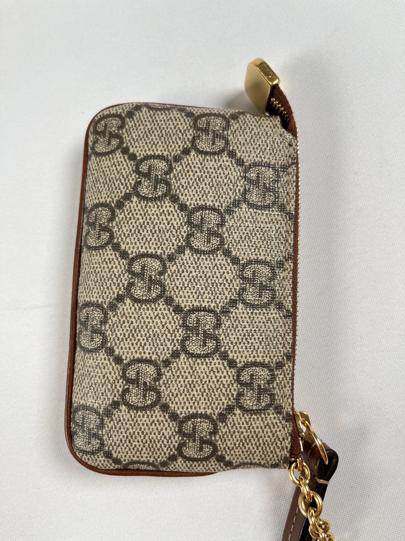 GUCCI - BEIGE GG SUPREME CANVAS KEY CASE