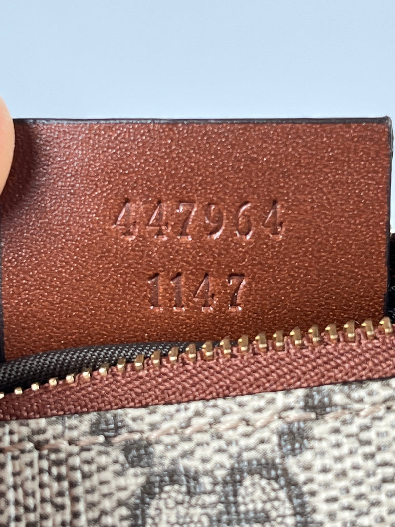 GUCCI - BEIGE GG SUPREME CANVAS KEY CASE