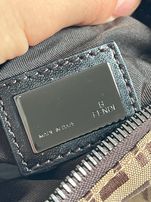 FENDI - ZUCCHINO FF OYSTER SHOULDER BAG
