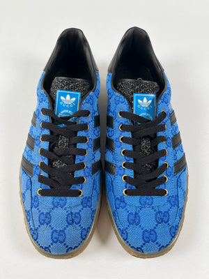 GUCCI - x ADIDAS GAZELLE TRAINERS BLUE MONO - SZ W 8 / M 7.5 US