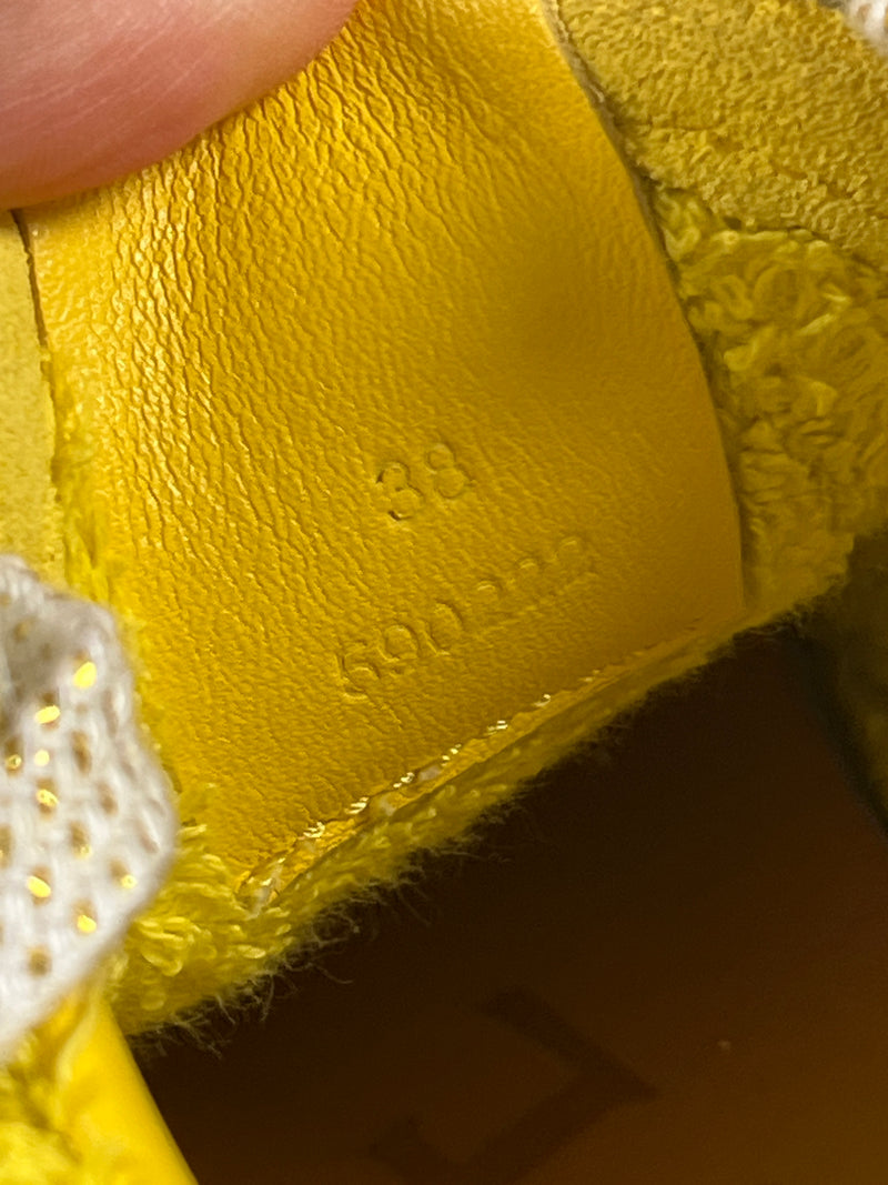 LOEWE - YELLOW TERRY & SUEDE FLOW RUNNERS - SZ 38