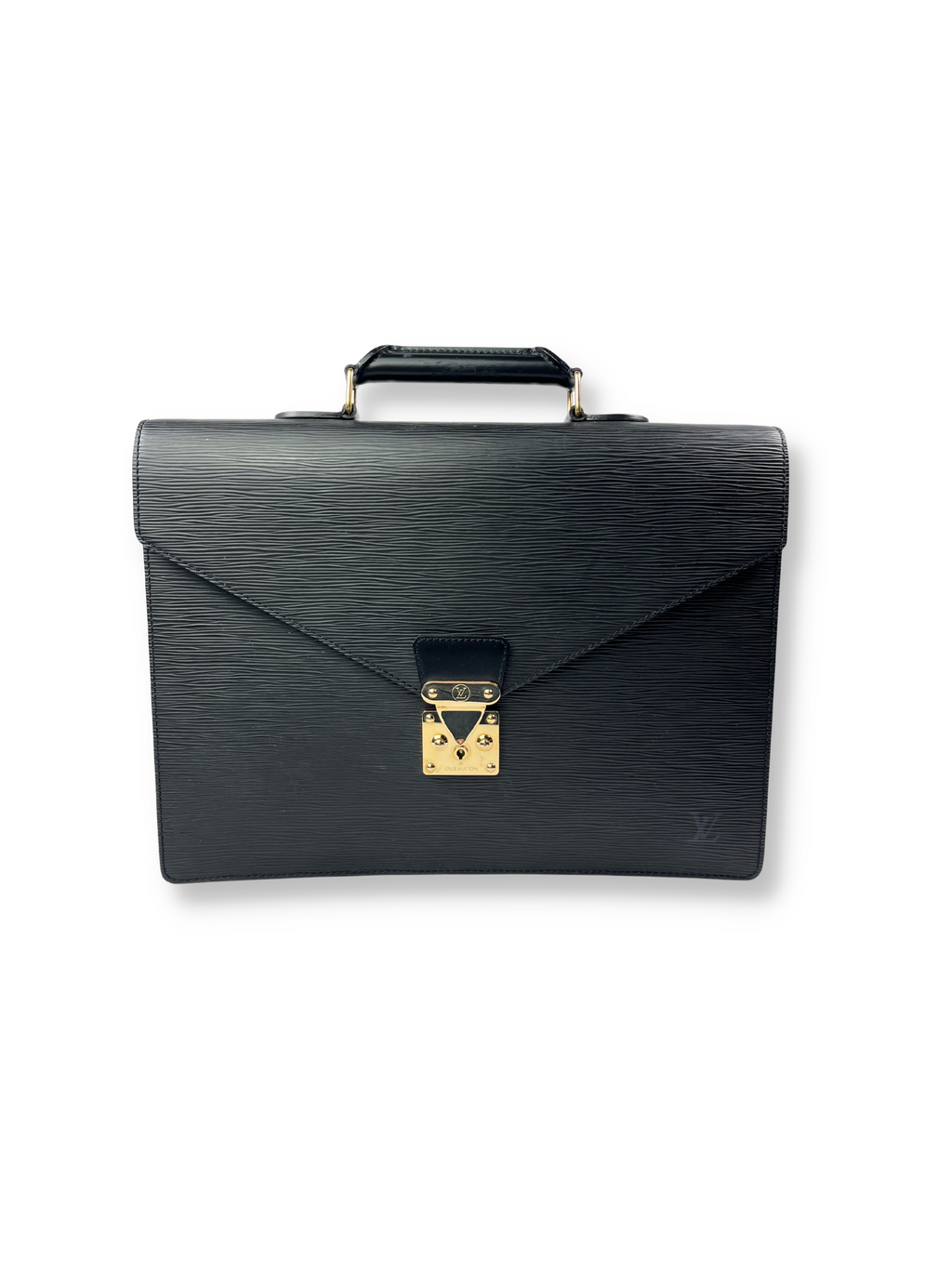 LOUIS VUITTON - BLACK EPI LEATHER AMBASSADOR BRIEFCASE