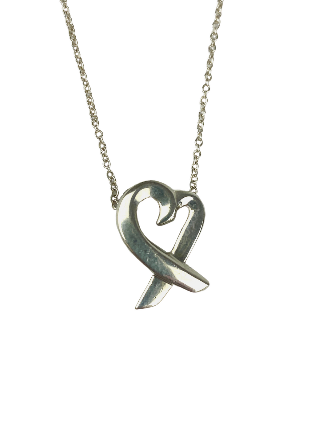 TIFFANY & CO. - PALOMA PICASSO LOVING HEART NECKLACE IN SILVER